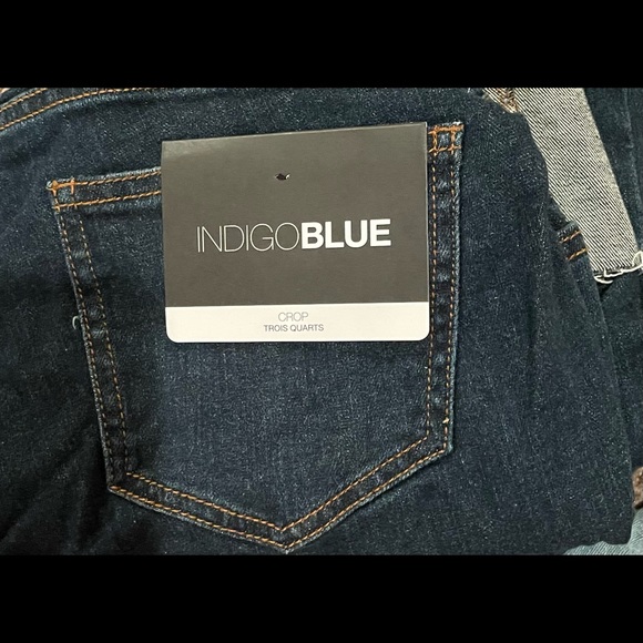 Maternity Jeans Motherhood 2 Indigo Blue Dark Denim Rugged Cut … - Picture 4 of 5